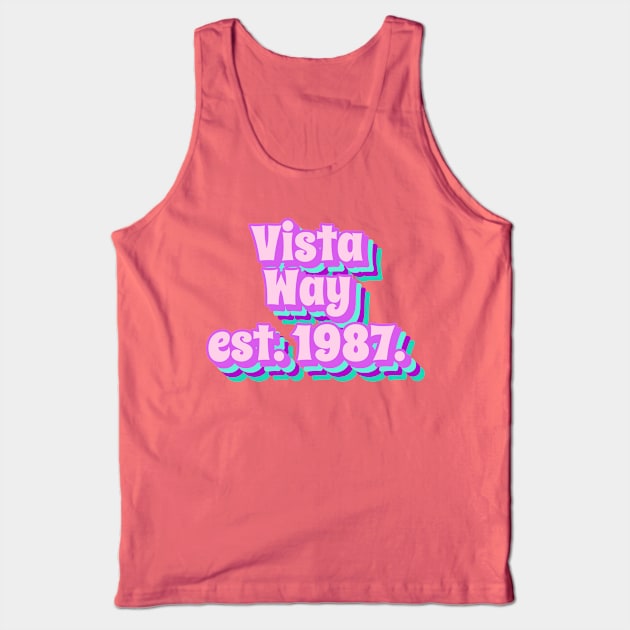 80's Retro Vista Way Tank Top by pixiedustparadise